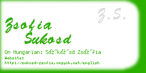 zsofia sukosd business card